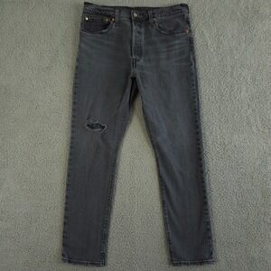 Levis 501 Jeans Womens 32 Washed Black S Skinny Premium Denim Big E Button Fly